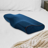 Maxbell Pillow Pillows with Washable Pillowcase for Back Sleepers Navy blue