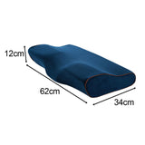 Maxbell Pillow Pillows with Washable Pillowcase for Back Sleepers Navy blue