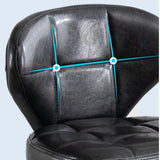 Maxbell Bar Replacement Stool Cover Rotatable Easy to pu Leather for Shop Bar black