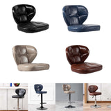 Maxbell Bar Replacement Stool Cover Rotatable Easy to pu Leather for Shop Bar black