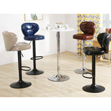Maxbell Bar Replacement Stool Cover Rotatable Easy to pu Leather for Shop Bar black