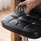 Maxbell Bar Replacement Stool Cover Rotatable Easy to pu Leather for Shop Bar black