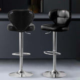 Maxbell Bar Replacement Stool Cover Rotatable Easy to pu Leather for Shop Bar black
