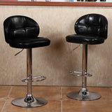 Maxbell Bar Replacement Stool Cover Rotatable Easy to pu Leather for Shop Bar black