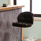 Maxbell Bar Replacement Stool Cover Rotatable Easy to pu Leather for Shop Bar black