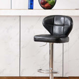 Maxbell Bar Replacement Stool Cover Rotatable Easy to pu Leather for Shop Bar black