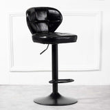 Maxbell Bar Replacement Stool Cover Rotatable Easy to pu Leather for Shop Bar black