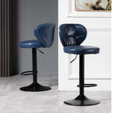 Maxbell Bar Replacement Stool Cover Rotatable Easy to pu Leather for Shop Bar blue