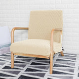 Maxbell Wood Arm Chair Cover Elastic Chair Cover Accessory stylish decor Beige