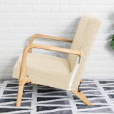 Maxbell Wood Arm Chair Cover Elastic Chair Cover Accessory stylish decor Beige