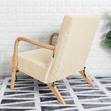 Maxbell Wood Arm Chair Cover Elastic Chair Cover Accessory stylish decor Beige