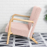 Maxbell Wood Arm Chair Cover Elastic Chair Cover Accessory stylish decor Light Pink