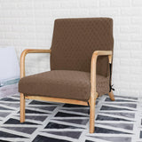 Maxbell Wood Arm Chair Cover Elastic Chair Cover Accessory stylish decor Coffee