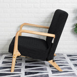 Maxbell Wood Arm Chair Cover Elastic Chair Cover Accessory stylish decor Black