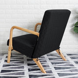 Maxbell Wood Arm Chair Cover Elastic Chair Cover Accessory stylish decor Black