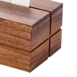 Maxbell Fashion Solid Wood Tissue Box Paper Organizer Crafts for Restaurant Kitchen