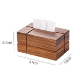 Maxbell Fashion Solid Wood Tissue Box Paper Organizer Crafts for Restaurant Kitchen