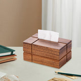 Maxbell Fashion Solid Wood Tissue Box Paper Organizer Crafts for Restaurant Kitchen