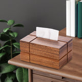 Maxbell Fashion Solid Wood Tissue Box Paper Organizer Crafts for Restaurant Kitchen