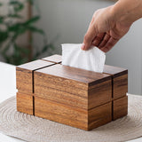 Maxbell Fashion Solid Wood Tissue Box Paper Organizer Crafts for Restaurant Kitchen