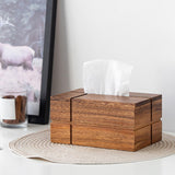 Maxbell Fashion Solid Wood Tissue Box Paper Organizer Crafts for Restaurant Kitchen