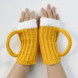 Maxbell Hand Crochet Warmers Mittens Unisex Half Finger Gloves for Women Girls Boys