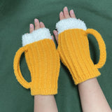 Maxbell Hand Crochet Warmers Mittens Unisex Half Finger Gloves for Women Girls Boys