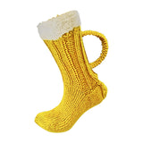 Maxbell Knit Socks Warm Practical Durable Yellow Funny with Handle for Winter Gift