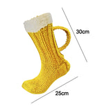 Maxbell Knit Socks Warm Practical Durable Yellow Funny with Handle for Winter Gift
