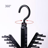 Maxbell Rotated Tie Rack 20 Hooks Rotatable for Bedroom Organization Women Men