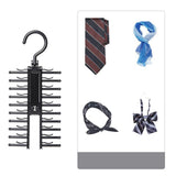Maxbell Rotated Tie Rack 20 Hooks Rotatable for Bedroom Organization Women Men