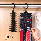 Maxbell Rotated Tie Rack 20 Hooks Rotatable for Bedroom Organization Women Men