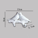 Maxbell Nordic Coat Key Hanger Resin Bird Wall Decorations for Robe Purse Home White