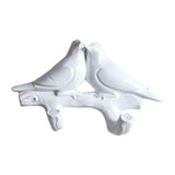 Maxbell Nordic Coat Key Hanger Resin Bird Wall Decorations for Robe Purse Home White
