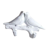 Maxbell Nordic Coat Key Hanger Resin Bird Wall Decorations for Robe Purse Home White