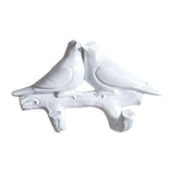 Maxbell Nordic Coat Key Hanger Resin Bird Wall Decorations for Robe Purse Home White