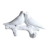 Maxbell Nordic Coat Key Hanger Resin Bird Wall Decorations for Robe Purse Home White