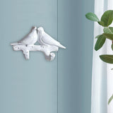 Maxbell Nordic Coat Key Hanger Resin Bird Wall Decorations for Robe Purse Home White