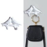 Maxbell Nordic Coat Key Hanger Resin Bird Wall Decorations for Robe Purse Home White