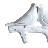Maxbell Nordic Coat Key Hanger Resin Bird Wall Decorations for Robe Purse Home White