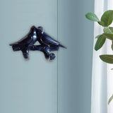 Maxbell Nordic Coat Key Hanger Resin Bird Wall Decorations for Robe Purse Home Black