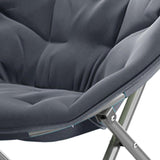 Maxbell Camping Folding Chair Moon Chair Compact for Picnic Outdoor Backpacking grey