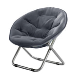 Maxbell Camping Folding Chair Moon Chair Compact for Picnic Outdoor Backpacking grey