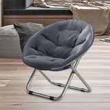 Maxbell Camping Folding Chair Moon Chair Compact for Picnic Outdoor Backpacking grey