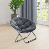 Maxbell Camping Folding Chair Moon Chair Compact for Picnic Outdoor Backpacking grey