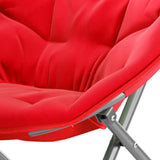 Maxbell Camping Folding Chair Moon Chair Compact for Picnic Outdoor Backpacking red