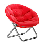 Maxbell Camping Folding Chair Moon Chair Compact for Picnic Outdoor Backpacking red