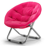 Maxbell Camping Folding Chair Moon Chair Compact for Picnic Outdoor Backpacking rose red
