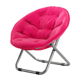 Maxbell Camping Folding Chair Moon Chair Compact for Picnic Outdoor Backpacking rose red