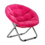 Maxbell Camping Folding Chair Moon Chair Compact for Picnic Outdoor Backpacking rose red